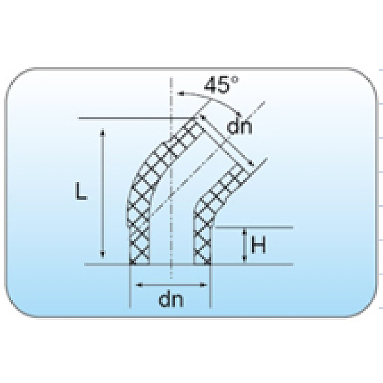 HDPE 45-Grad-Ellenbogen-Stumpfschweißanschluss